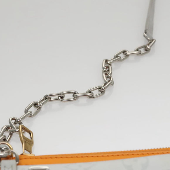 LOUIS VUITTON Monogram White Flat Mensenger Shoulder Bag Bron M44640 Auth 111516