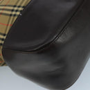 Burberrys Nova Check Shoulder Bag Canvas Beige Auth 111520-15