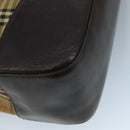 Burberrys Nova Check Shoulder Bag Canvas Beige Auth 111520-9