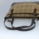Burberrys Nova Check Shoulder Bag Canvas Beige Auth 111520-7