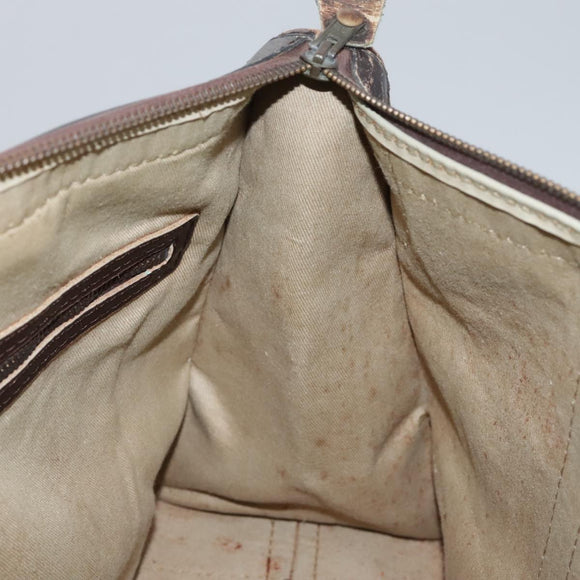 Christian Dior Trotter Canvas Hand Bag Brown Auth 111521