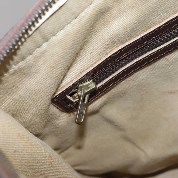 Christian Dior Trotter Canvas Hand Bag Brown Auth 111521
