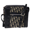 Christian Dior Trotter Canvas Shoulder Bag Navy Auth 111522-1