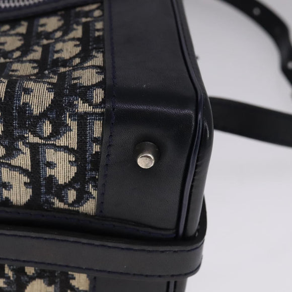 Christian Dior Trotter Canvas Shoulder Bag Navy Auth 111522