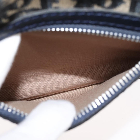 Christian Dior Trotter Canvas Shoulder Bag Navy Auth 111522