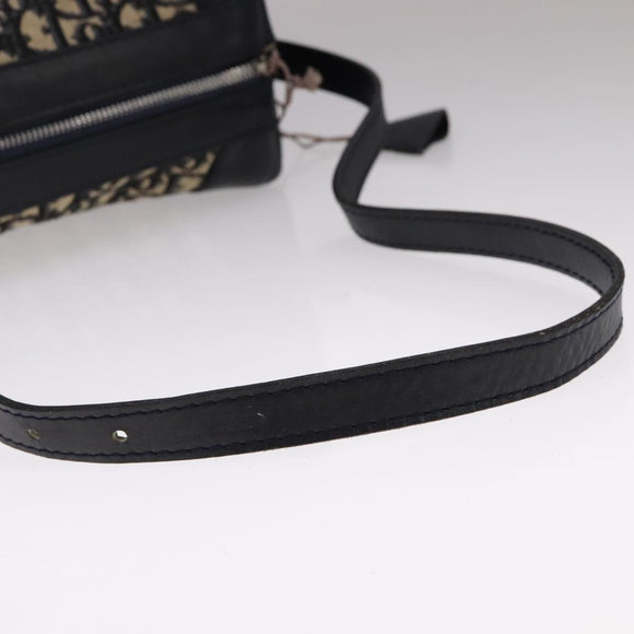 Christian Dior Trotter Canvas Shoulder Bag Navy Auth 111522
