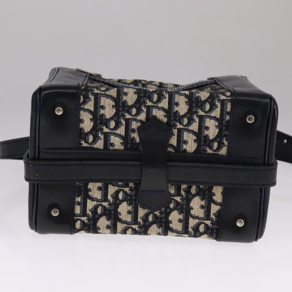 Christian Dior Trotter Canvas Shoulder Bag Navy Auth 111522