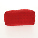 Christian Dior Canage Hand Bag Nylon Red Gold Auth 111525-10