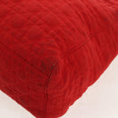 Christian Dior Canage Hand Bag Red Gold Auth 111525-14