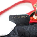 Christian Dior Canage Hand Bag Red Gold Auth 111525-23