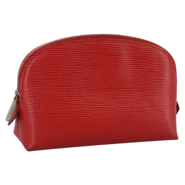 LOUIS VUITTON Epi Pochette Cosmetic PM Pouch Red M41114 LV Auth 111537