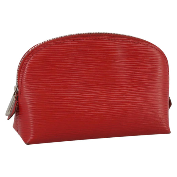 LOUIS VUITTON Epi Pochette Cosmetic PM Pouch Red M41114 LV Auth 111537