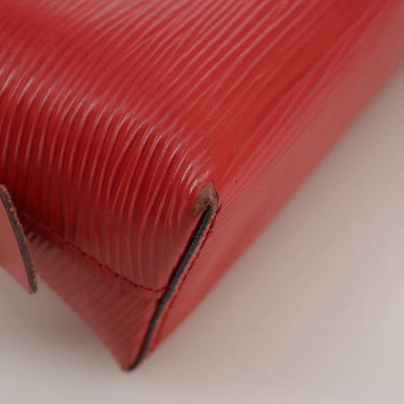 LOUIS VUITTON Epi Pochette Cosmetic PM Pouch Red M41114 LV Auth 111537