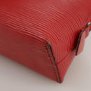 LOUIS VUITTON Epi Pochette Cosmetic PM Pouch Red M41114 LV Auth 111537-16