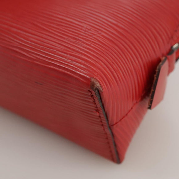 LOUIS VUITTON Epi Pochette Cosmetic PM Pouch Red M41114 LV Auth 111537