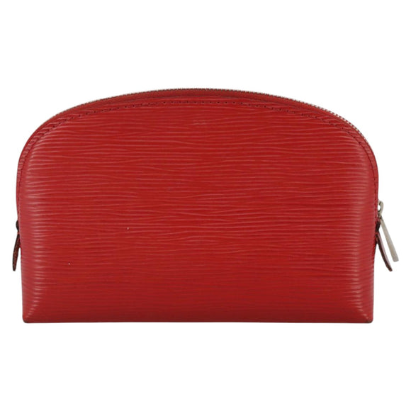 LOUIS VUITTON Epi Pochette Cosmetic PM Pouch Red M41114 LV Auth 111537