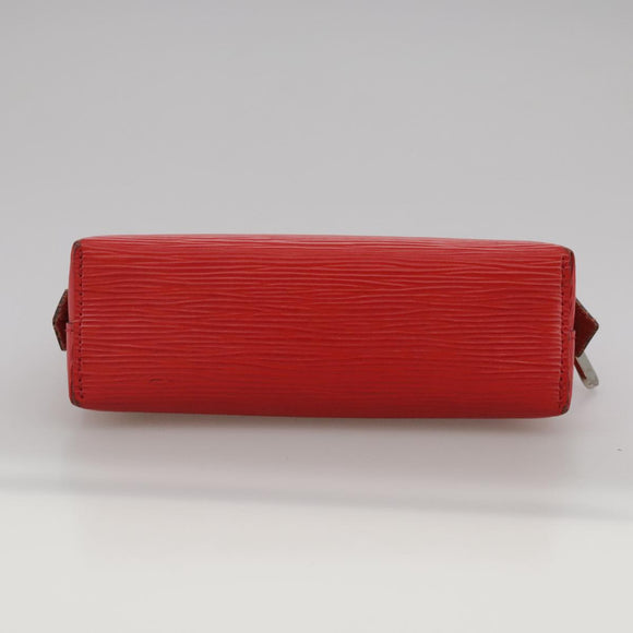 LOUIS VUITTON Epi Pochette Cosmetic PM Pouch Red M41114 LV Auth 111537