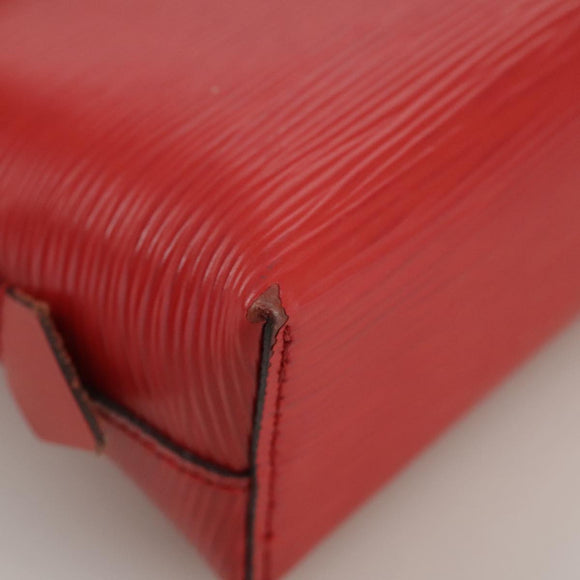 LOUIS VUITTON Epi Pochette Cosmetic PM Pouch Red M41114 LV Auth 111537