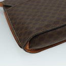 CELINE Macadam Canvas Shoulder Bag PVC Leather Gold Brown Auth 111547-16