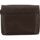 CELINE Macadam Canvas Shoulder Bag PVC Leather Gold Brown Auth 111547-2