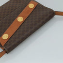 CELINE Macadam Canvas Shoulder Bag PVC Leather Gold Brown Auth 111547-6