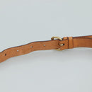 CELINE Macadam Canvas Shoulder Bag PVC Leather Gold Brown Auth 111547-8