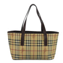 BURBERRY Nova Check Tote Bag PVC Beige Auth 111553-2
