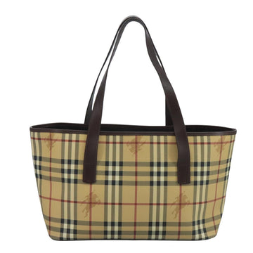 BURBERRY Nova Check Tote Bag PVC Beige Auth 111553 - 0