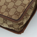 GUCCI GG Canvas Shoulder Bag Beige 91762 Auth 111560-16