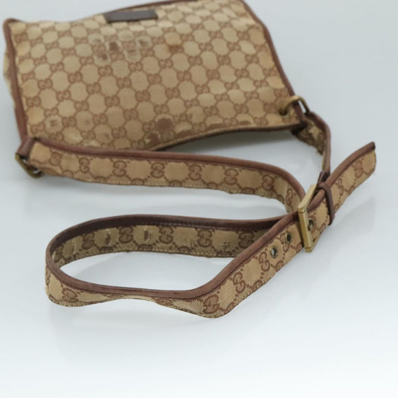 GUCCI GG Canvas Shoulder Bag Beige 91762 Auth 111560