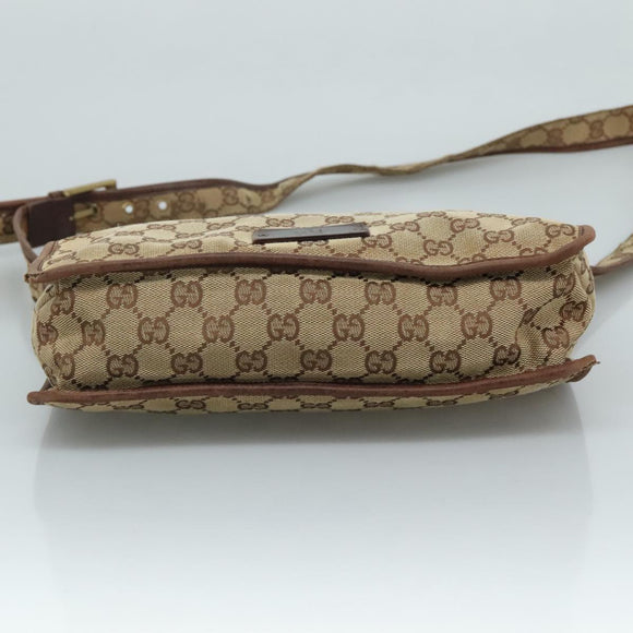 GUCCI GG Canvas Shoulder Bag Beige 91762 Auth 111560
