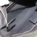 BURBERRY Nova Check Shoulder Bag PVC Beige Brown gold Auth 111586-18