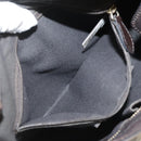 BURBERRY Nova Check Shoulder Bag PVC Beige Brown gold Auth 111586-22