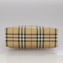 BURBERRY Nova Check Hand Bag PVC Beige Brown Auth 111588-6