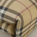 BURBERRY Nova Check Hand Bag PVC Beige Brown Auth 111588-10