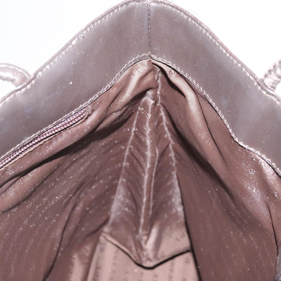 BURBERRY Nova Check Hand Bag PVC Beige Brown Auth 111588