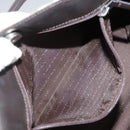 BURBERRY Nova Check Hand Bag PVC Beige Brown Auth 111588-21