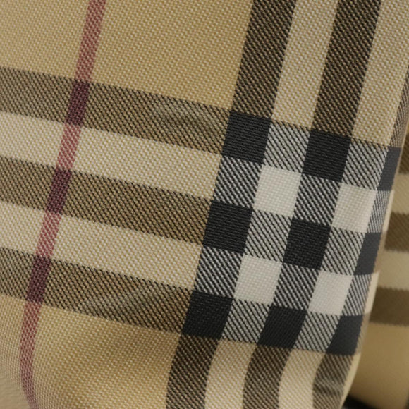 BURBERRY Nova Check Hand Bag PVC Beige Brown Auth 111588