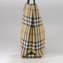 BURBERRY Nova Check Hand Bag PVC Beige Brown Auth 111588-5