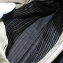 PRADA Tote Bag Nylon Leather Khaki Brown Silver Auth 111593-24