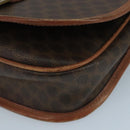 CELINE Macadam Canvas Shoulder Bag PVC Leather Brown Auth 111596-9