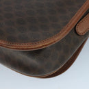 CELINE Macadam Canvas Shoulder Bag PVC Leather Brown Auth 111596-15