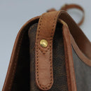 CELINE Macadam Canvas Shoulder Bag PVC Leather Brown Auth 111596-10