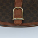CELINE Macadam Canvas Shoulder Bag PVC Leather Brown Auth 111596-17