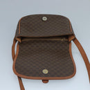 CELINE Macadam Canvas Shoulder Bag PVC Leather Brown Auth 111596-18