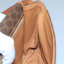 CELINE Macadam Canvas Shoulder Bag PVC Leather Brown Auth 111596-20