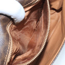 CELINE Macadam Canvas Shoulder Bag PVC Leather Brown Auth 111596-22