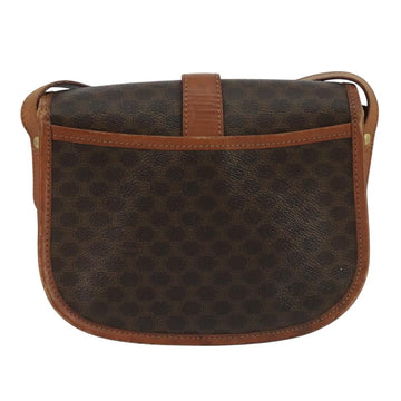 CELINE Macadam Canvas Shoulder Bag PVC Leather Brown Auth 111596 - 0