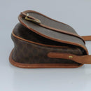 CELINE Macadam Canvas Shoulder Bag PVC Leather Brown Auth 111596-3