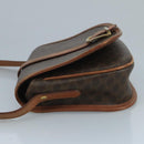CELINE Macadam Canvas Shoulder Bag PVC Leather Brown Auth 111596-4
